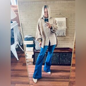 Cedar Tan Button Down Shirt for Women